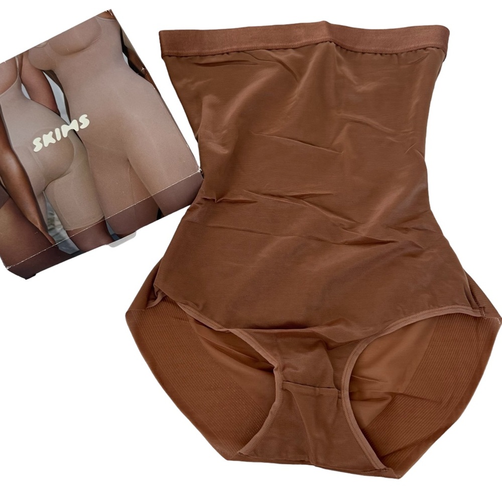 SKIMS Barely There High Waist Bronze Shaping Brief